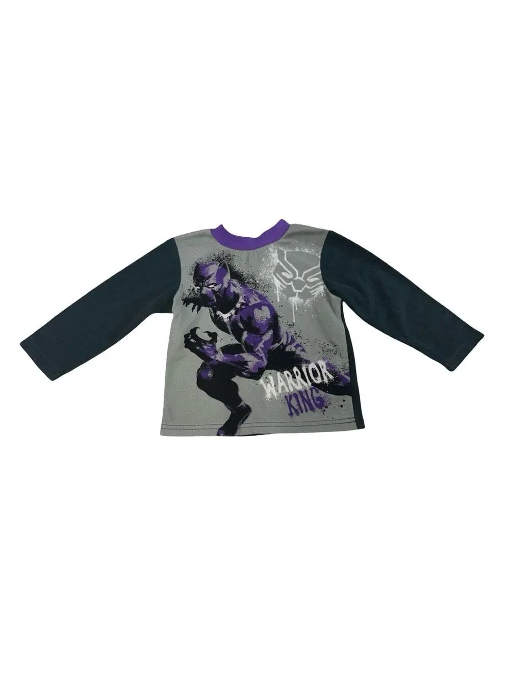 Marvel Avengers Black Panther Warrior King Boys Size 4 Pajama Top